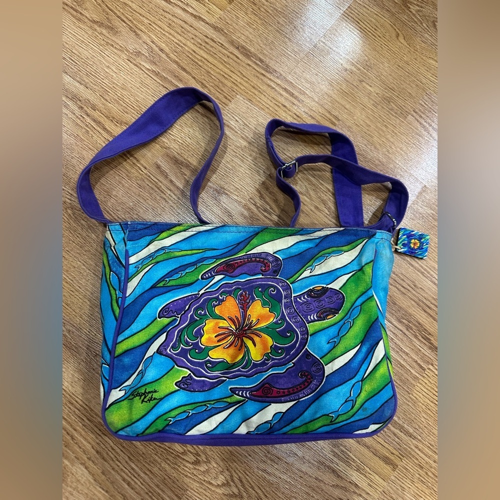 Stephanie Kiker colorful turtle purse bag ocean/sea turtle
